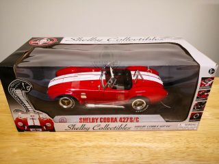 1:18 Shelby Collectibles Cobra 427 S/c Red With White Stripes