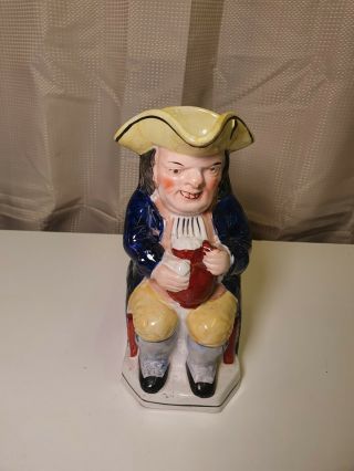 Antique English Pottery Staffordshire Character Toby Jug