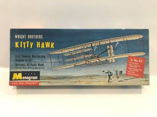 Vintage Monogram Wright Brothers Kitty Hawk Model Kit Unassembled
