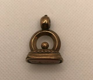 Antique Brass Watch Fob With The Name Ann Engraved For Wax Seal