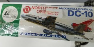 Hasegawa 1/200 Northwest Orient McDonnell Douglas DC - 10 Model Kit LC - 004 - 700 3