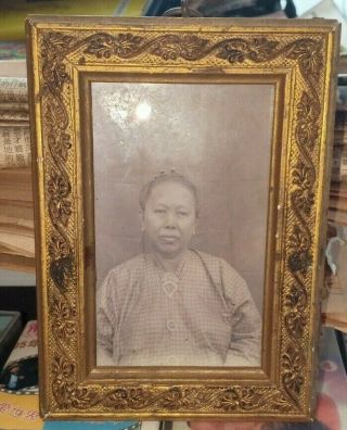 1900 Peranakan Straits Chinese Nonya Antique Framed Photograph Singapore Penang