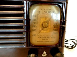 VINTAGE 1940s OLD EMERSON EAMES ERA MID CENTURY NEAR ART DECO ANTIQUE RADIO 2