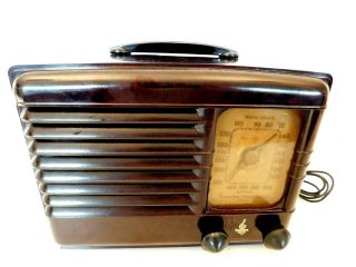 VINTAGE 1940s OLD EMERSON EAMES ERA MID CENTURY NEAR ART DECO ANTIQUE RADIO 3