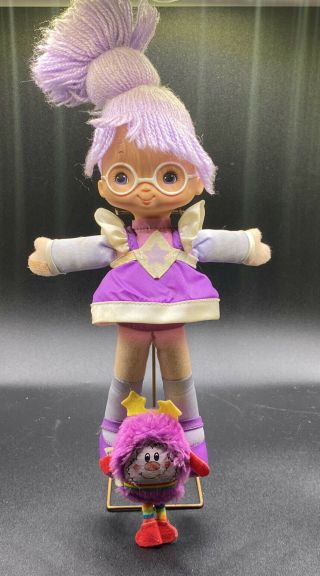 Vintage 1983 Mattel Rainbow Brite Shy Violet 10 " Doll With Iq Sprite