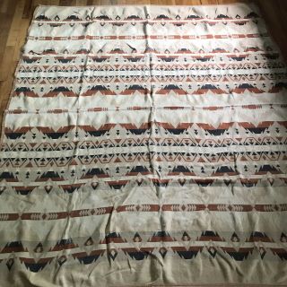 Vintage True Beacon Camp Blanket,  Native American,  Southwest 76”x62” Cutter Wool