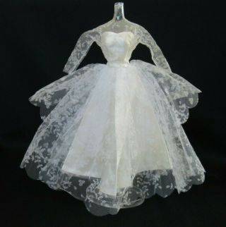 Vintage Barbie - Wedding Day Set 972 White Satin & Tulle Gown Dress