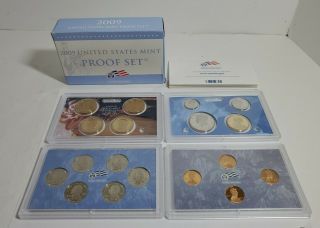 2009 United States Proof Set Box & 18 Coins Cn - Clad Us
