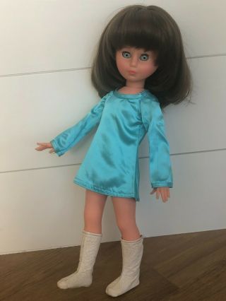 1960s 17 " Furga Alta Moda Doll Friend - Zz Zanini Zambelli Brunette Blue Eyes