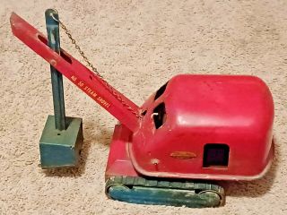 Vintage Tonka Toys 1953 Steam Shovel 50 All Red