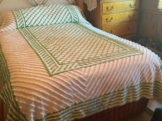 Vintage Chenille Bed Spread.  1940 