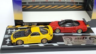 1:64 Hi - Story Modelers Initial D Set Takahashi Mazda Rx - 7 Fd3s Honda Nsx Na1