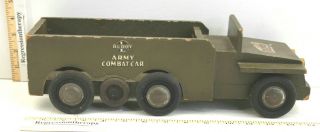 Vintage Buddy L Ww2 War Era Army Combat Car Wood Wooden Victory Toy 1942 - 1945