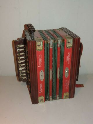 Antique Hohner Accordion Concertina,  Made In Germany