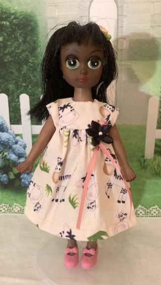 1960s Vintage Susie Sad Eyes 8 " Doll Clone Ooak Aa African American Doll