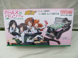 Vintage Japan Finemolds U.  S.  Army 1/4 Ton 4x4 Truck / Girls And Panter Project