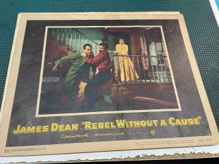 Vintage Movie Lobby Poster Rebel Without A Cause (james Dean)
