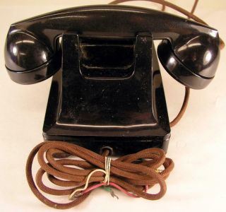 Antique Western Electric 302 Plastic Body Desk Telephone With 5 H Rotary Dial 3