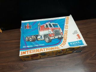 Old 1970s Ertl 8000 International Transtar Co - 4070a 1/25th - Box & Papers Only