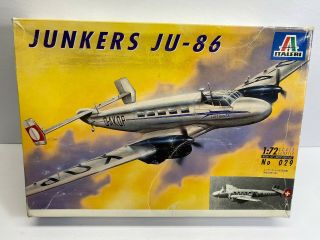 Fb Italeri 1:72 Scale Junkers Ju - 86 Inside Boxed Model Kit