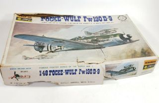 Vintage Fujimi/bachmann Focke - Wulf Fw 190 D - 9 1:48 Plastic Model Kit Japan