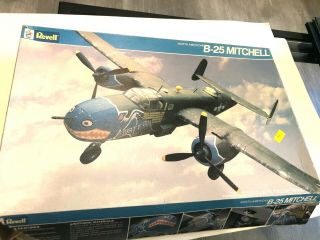 1985 Revell B - 25 Mitchell Bomber,  1:48,  4585,  Unassembled In The Box