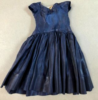 1956 Madame Alexander 20 " Cissy Doll Dress Dark Blue Navy Taffeta Tagged - Xcma1