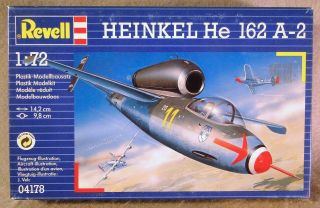 Revell Germany 1/72 Heinkel He 162 A - 2 Vintage Plastic Model Kit