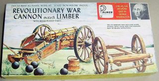 1959 Palmer Plastics Revolutionary War Cannon & Limber Model Kit 104 - 149 Vgc