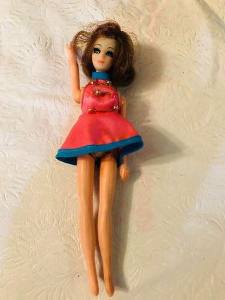 Vintage 1970 Topper Dawn Doll Auburn Red Hair & Arm Waist Action Mattel