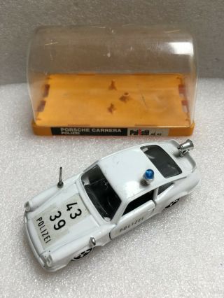 Polistil (dinky Toys) Porsche Carrera Polizei à Restaurer 1/43 Voiture Miniature