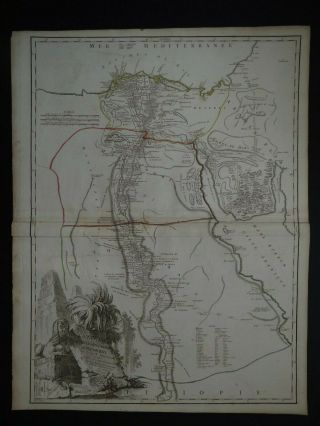 1753 Vaugondy Atlas Universel Map Egypt - Nile Delta - Carte De L 