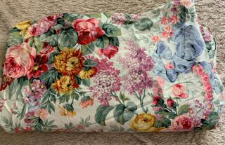 Vintage Ralph Lauren Allison Pink Floral King Fitted Sheet Euc