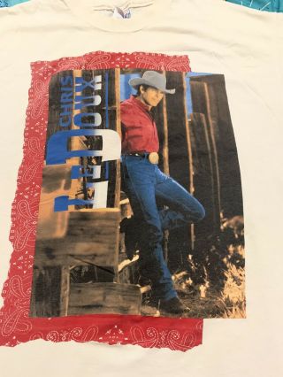 Vintage Chris Ledoux Western Underground Tour 1995 Shirt Xl