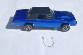 1968 Hot Wheels 6207 Usa Custom T - Bird Blue,  Black Top,  Brown Interior,  Redline