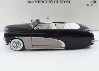 1950 Mercury Custom Convertible Purple Lavender Hot Rod Danbury 1:24 Scale