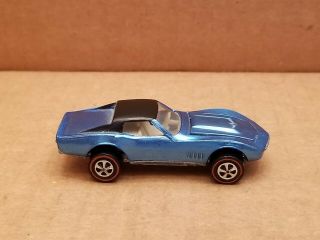 Hot Wheels 1968 Custom Corvette Ice Blue - Added Black Roof
