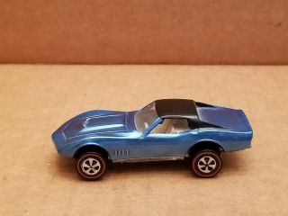Hot Wheels 1968 Custom Corvette Ice Blue - Added Black Roof 2