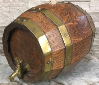 Rare Vtg Gordon & Macphail Scotch Whiskey Oak Wooden Keg Cask Barrel Antique