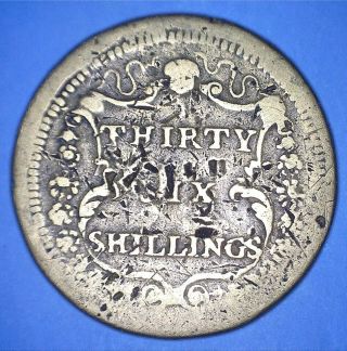 1773 Joseph Ii Holy Roman Empire Thirty - Six Shillings Weight By Kirk - 80027221