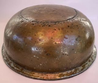 Rare Antique Hand Hammered 20” Copper Kettle Bowl Candy Pot Chocolate Cauldron
