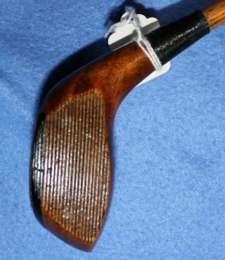 Antique Vintage Hickory Wood Shaft Spalding Medal Brassie Golf Club