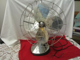 Vintage Antique Hunter Century D - 12 2 Speed Oscillating Electric Fan 1940 