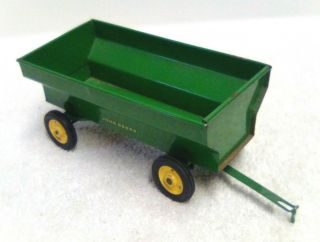 Vintage 1/16 John Deere 1950 Tru Scale Tractor Wagon Pressed Steel Farm Toy