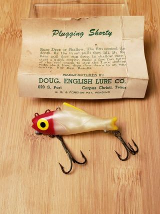 Doug.  English Lure Co.  Plugging Shorty Lure Texas Bingo
