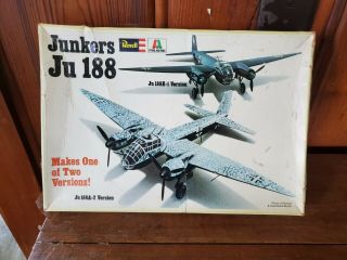 Vintage Plastic Kit 1:72 Revell Junkers Ju 188 Complete With Decals