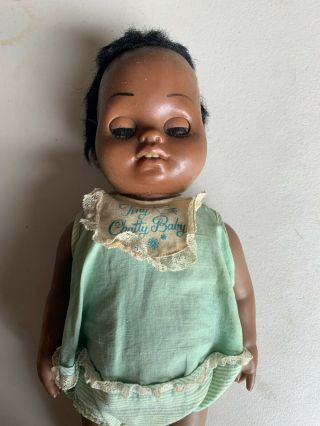 Vintage Mattel Doll - Tiny Chatty Baby 14 " African American