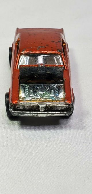 Hot Wheels Red Line 1968 Custom Cougar Orange with white Interior USA 3