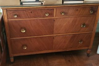 Vintage Mcm Midcentury Modern Wood Dresser Bureau