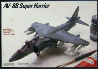 1984 Testors Italeri Models 1/72 Mcdonnel Douglas Av - 8b Harrier